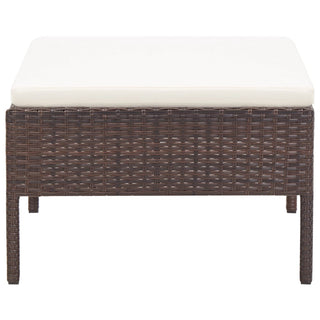 Loungeset Met Kussens Poly Rattan