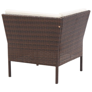 Loungeset Met Kussens Poly Rattan