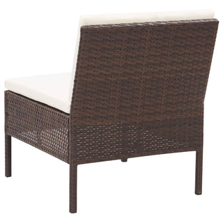 Loungeset Met Kussens Poly Rattan