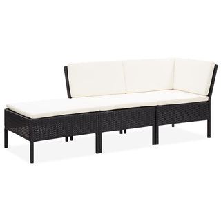 Loungeset Met Kussens Poly Rattan