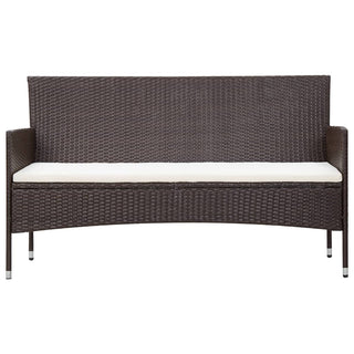 Loungeset Met Kussens Poly Rattan