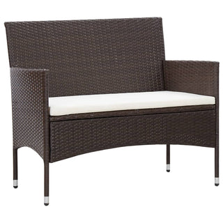 Loungeset Met Kussens Poly Rattan