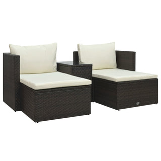 Loungeset Met Kussens Poly Rattan