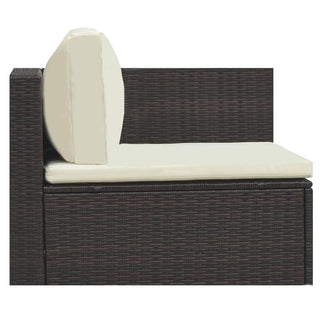 Loungeset Met Kussens Poly Rattan