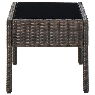 Tuintafel 75X40X37 Cm Poly Rattan