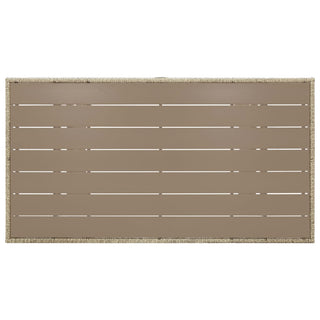 Tuintafel 130X70X66 Cm Poly Rattan Grijs