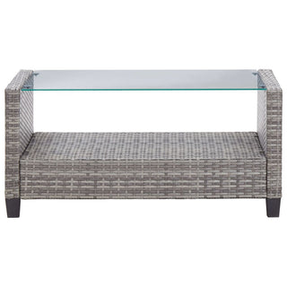 6-Delige Loungeset Met Kussens Poly Rattan