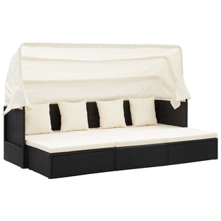 Tuinbed Met Luifel Poly Rattan