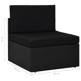 2-Delige Loungeset Poly Rattan