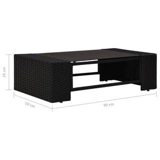 2-Delige Loungeset Poly Rattan