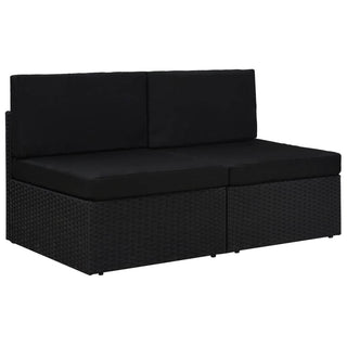 Tweezitsbank Sectioneel Poly Rattan