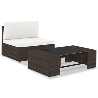 2-Delige Loungeset Poly Rattan