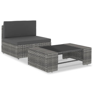 2-Delige Loungeset Poly Rattan