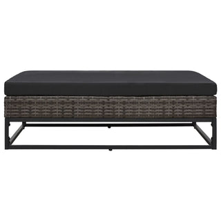 5-Delige Loungeset Met Kussens Poly Rattan Grijs