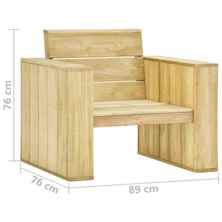 Tuinstoelen 89X76X76 Cm Geïmpregneerd Grenenhout