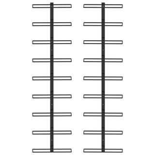 Wijnrekken Wandmontage Voor 18 Flessen 2 St Ijzer Zwart