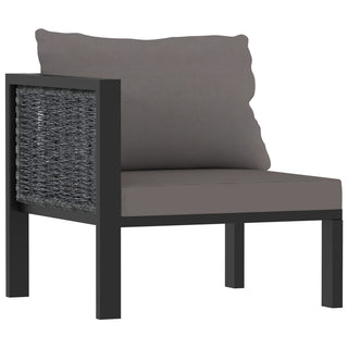 9-Delige Loungeset Met Kussens Poly Rattan Antraciet