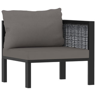 9-Delige Loungeset Met Kussens Poly Rattan Antraciet