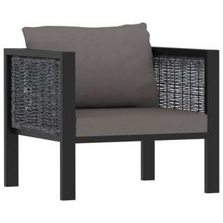 8-Delige Loungeset Met Kussens Poly Rattan Antraciet