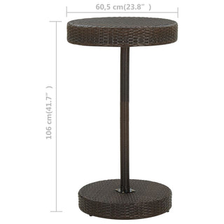 Tuintafel 60,5X106 Cm Poly Rattan