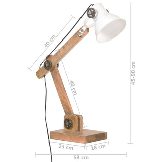 Bureaulamp Industrieel Rond E27 58X18X90 Cm Wit