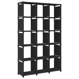 Kast Met 4 Vakken 69X30X72,5 Cm Stof Zwart