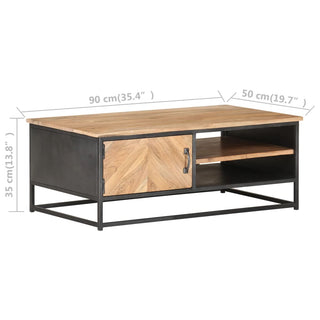 Salontafel 90X50X35 Cm Massief Acaciahout