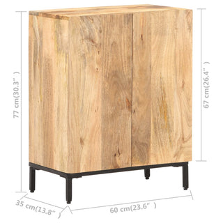 Dressoir 60X35X77 Cm Massief Mangohout Betongrijs