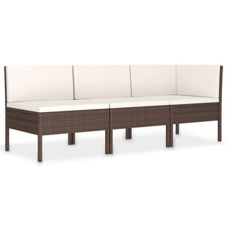 Loungeset Met Kussens Poly Rattan