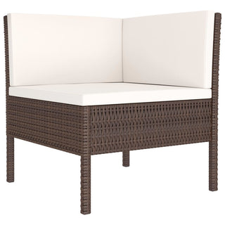 Loungeset Met Kussens Poly Rattan