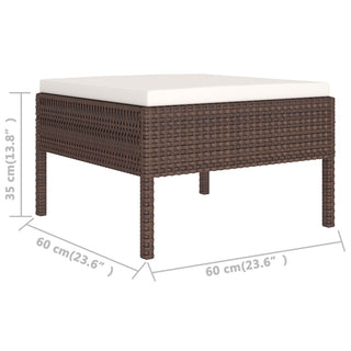 Loungeset Met Kussens Poly Rattan