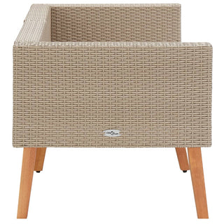 Tuinbank 2-Zits Met Kussens Poly Rattan