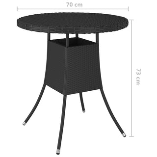 Tuintafel 70X70X73 Cm Poly Rattan