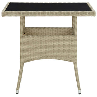 Tuintafel Poly Rattan En Glas