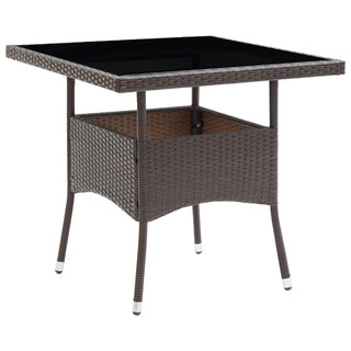 Tuintafel Poly Rattan En Glas