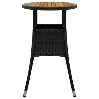 Tuintafel Ø60X75 Cm Acaciahout En Poly Rattan