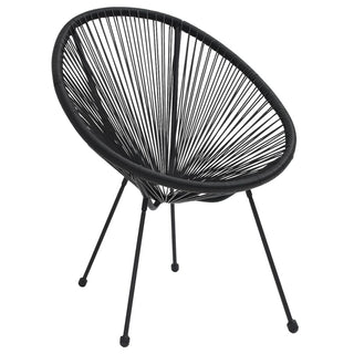 Maanstoelen 2 St Rattan Zwart