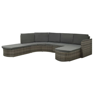 Loungeset Met Kussens Poly Rattan