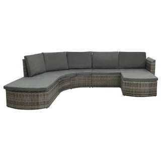 Loungeset Met Kussens Poly Rattan