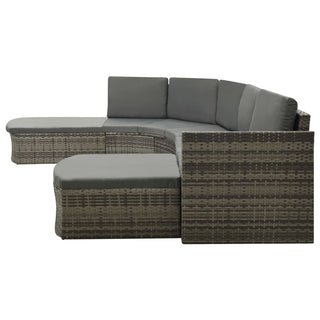 Loungeset Met Kussens Poly Rattan