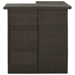 Hoekbartafel 100X50X105 Cm Poly Rattan