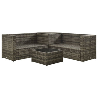 Loungeset Met Kussens Poly Rattan