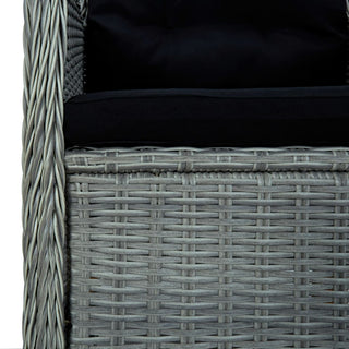 Tuinstoelen Met Kussens Poly Rattan Lichtgrijs