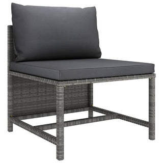 4-Delige Loungeset Met Kussens Poly Rattan