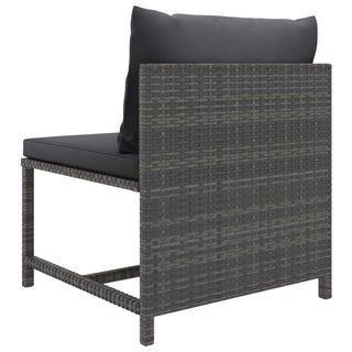 4-Delige Loungeset Met Kussens Poly Rattan