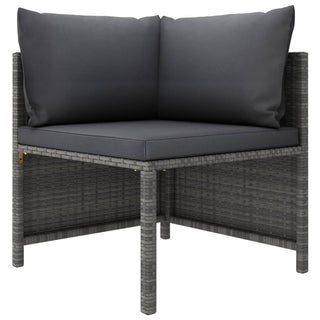 5-Delige Loungeset Met Kussens Poly Rattan