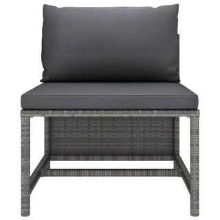 5-Delige Loungeset Met Kussens Poly Rattan