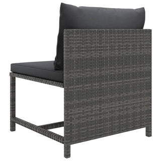 5-Delige Loungeset Met Kussens Poly Rattan