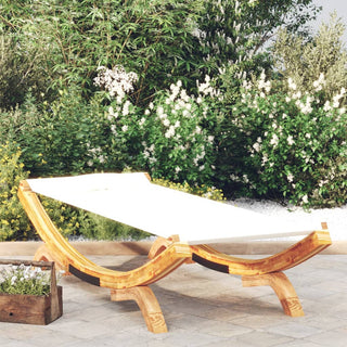 Loungebed 100X188,5X44 Cm Massief Gebogen Hout Kleurig