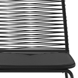 Tuinstoelen Poly Rattan Zwart